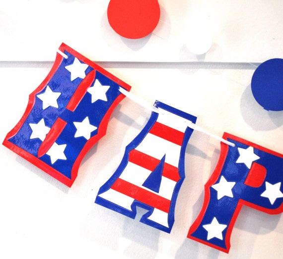 Americana Birthday Stars And Stripes Birthday Banner