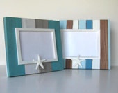 Starfish Photo Frames /  Whitewashed /  Beach Cottage Decor / Father's Day / Wedding Present