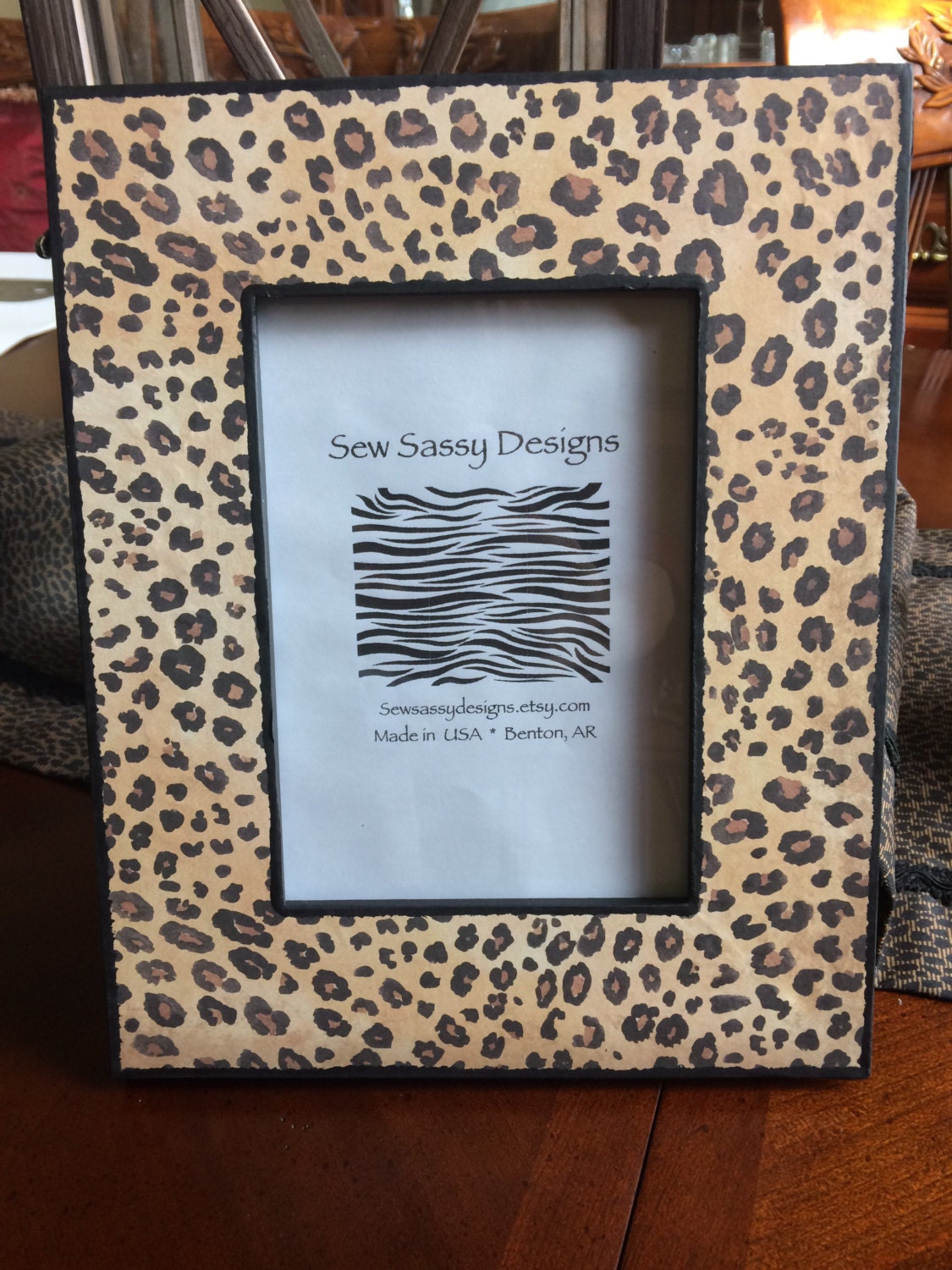 Classic Cheetah Animal Print Wooden Picture Frame