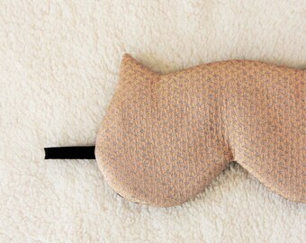 Gold Fancy Silk Cat Sleep Eye Mask