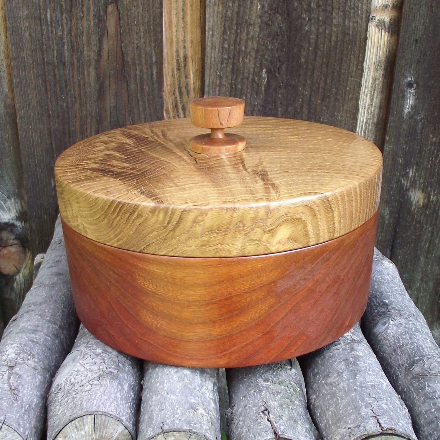 Wood Box with Lid Hand Turned Lidded Wooden Box by sunsetturnings