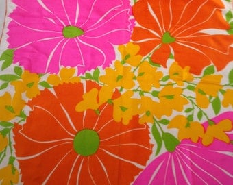 Vintage Vera Neumann Floral Square Scarf (M-11)