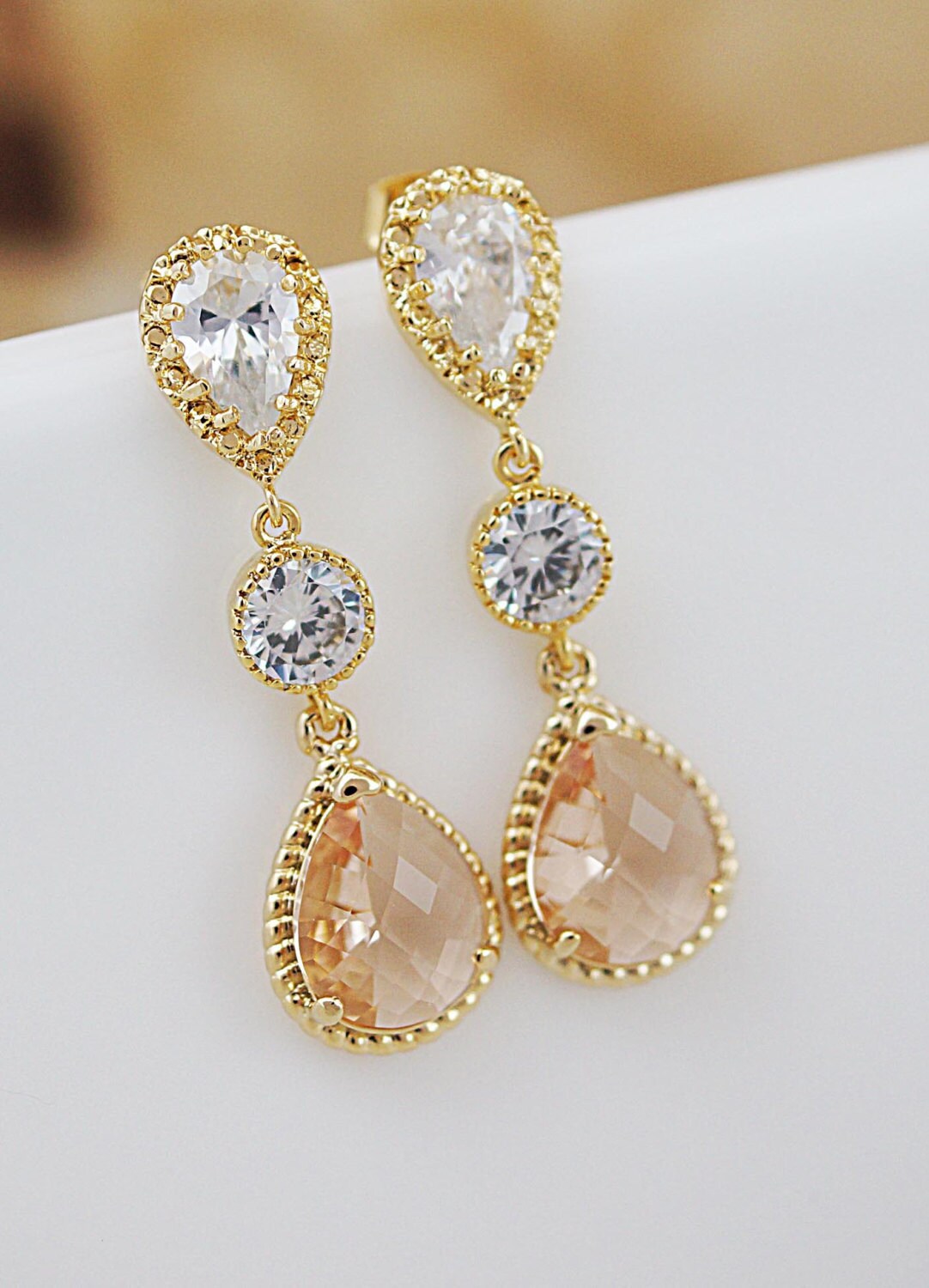 Wedding Jewelry Bridesmaid Earrings Dangle by earringsnation