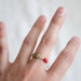 SALE Leather and Brass ring - size 9