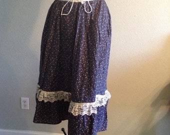 1960s 1970s Gunne sax calico floral print skirt
