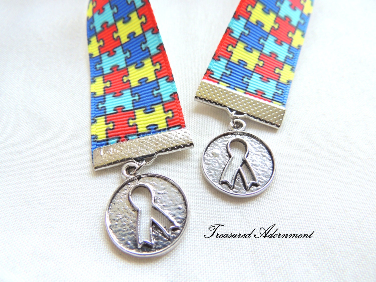 Bookmark Autism Awareness Ribbon Bookmark Gift for Book