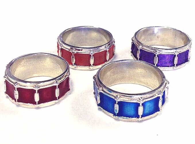 Hand Crafted Sterling Silver Snare Drum Ring Size 413