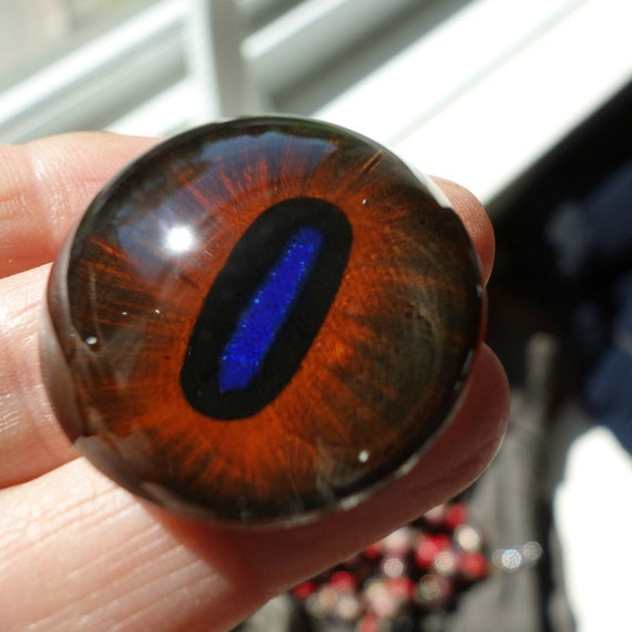 Vintage Glass Eyeball Cabochon 30mm