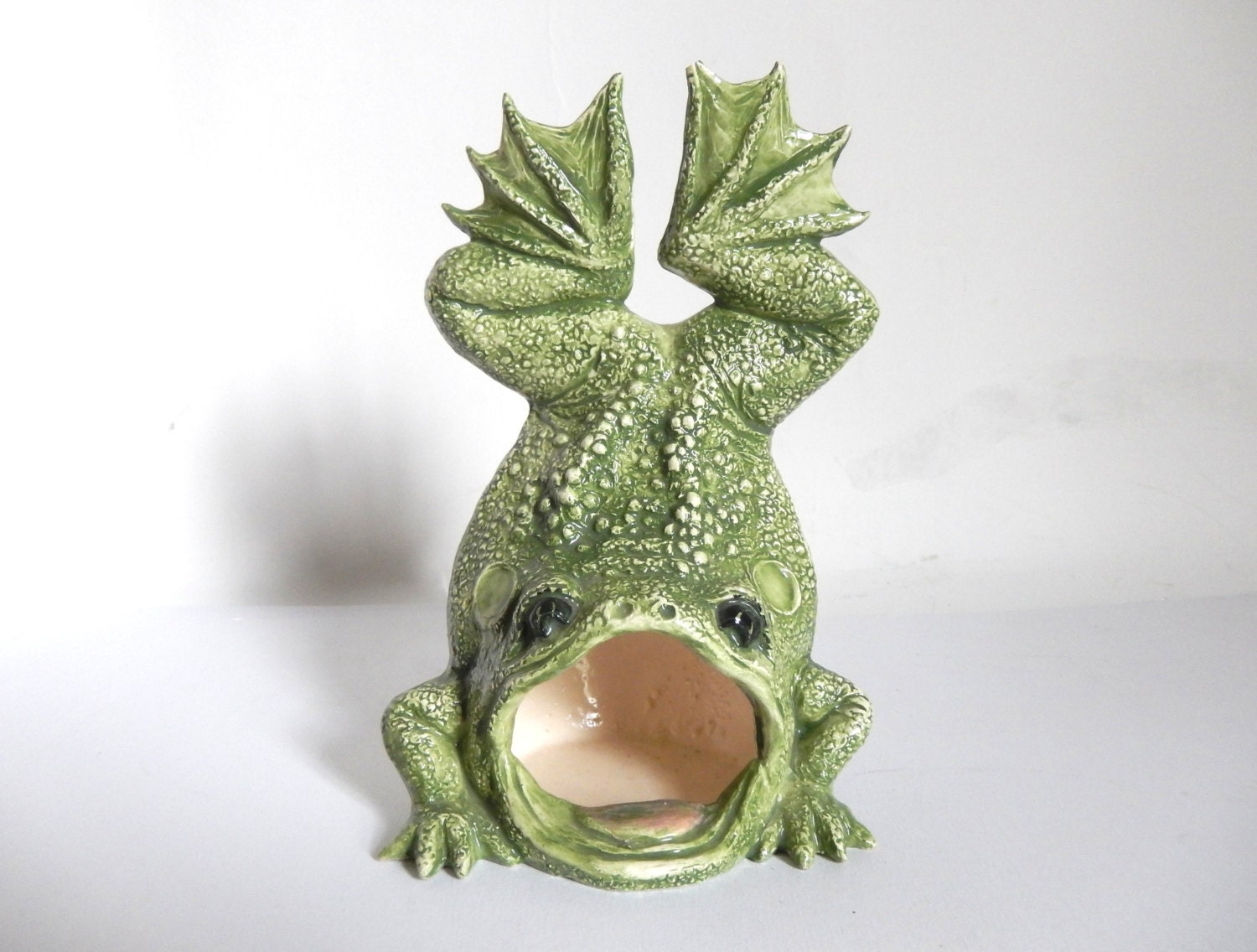 Vintage 1970's Ceramic Frog Toad Kitchen Sink Steel by JoeBlake