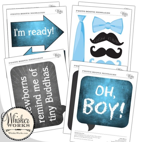 DIY Photo Booth Printables BABY SHOWER It's a boy