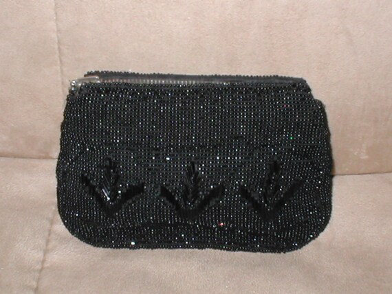 black beaded evening purse