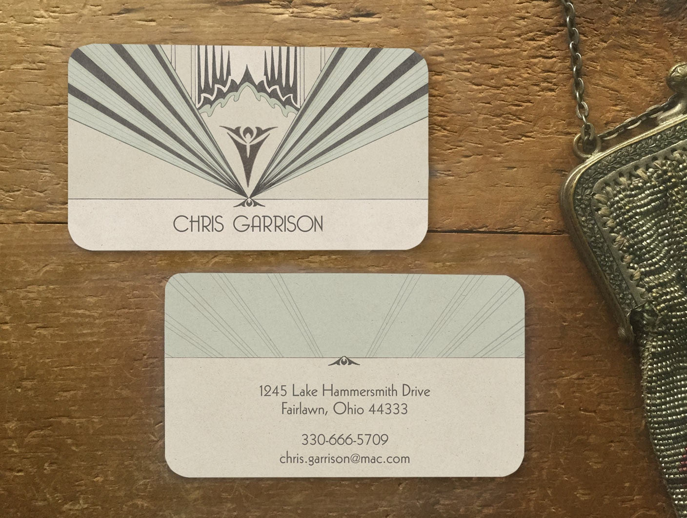 Art Deco Business Cards Calling Cards Business Card by GoGoSnap