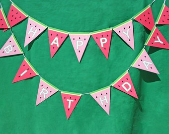 Watermelon Birthday Banner