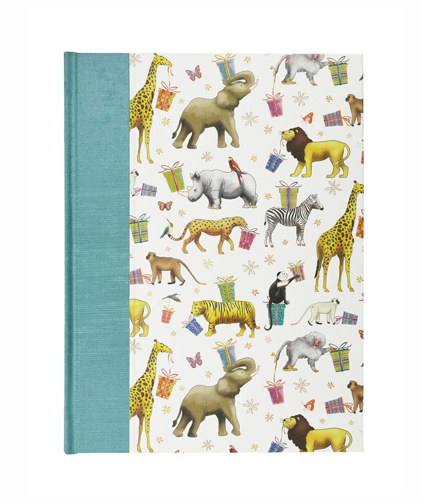 Baby Keepsake Memory Book PARTY ANIMALS by WolfiesBindery on Etsy