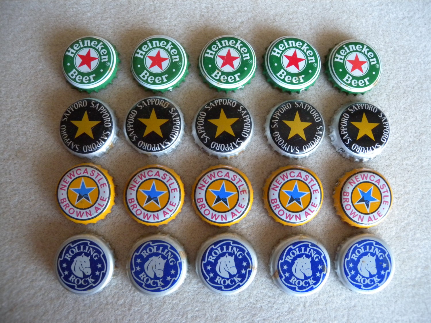 20 Piece StarThemed Beer Bottle Cap Collection by AutumnDamiana