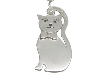 Cat Necklace - Sterling Silver