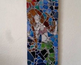 Stained Glass Mermaid Mosaic
