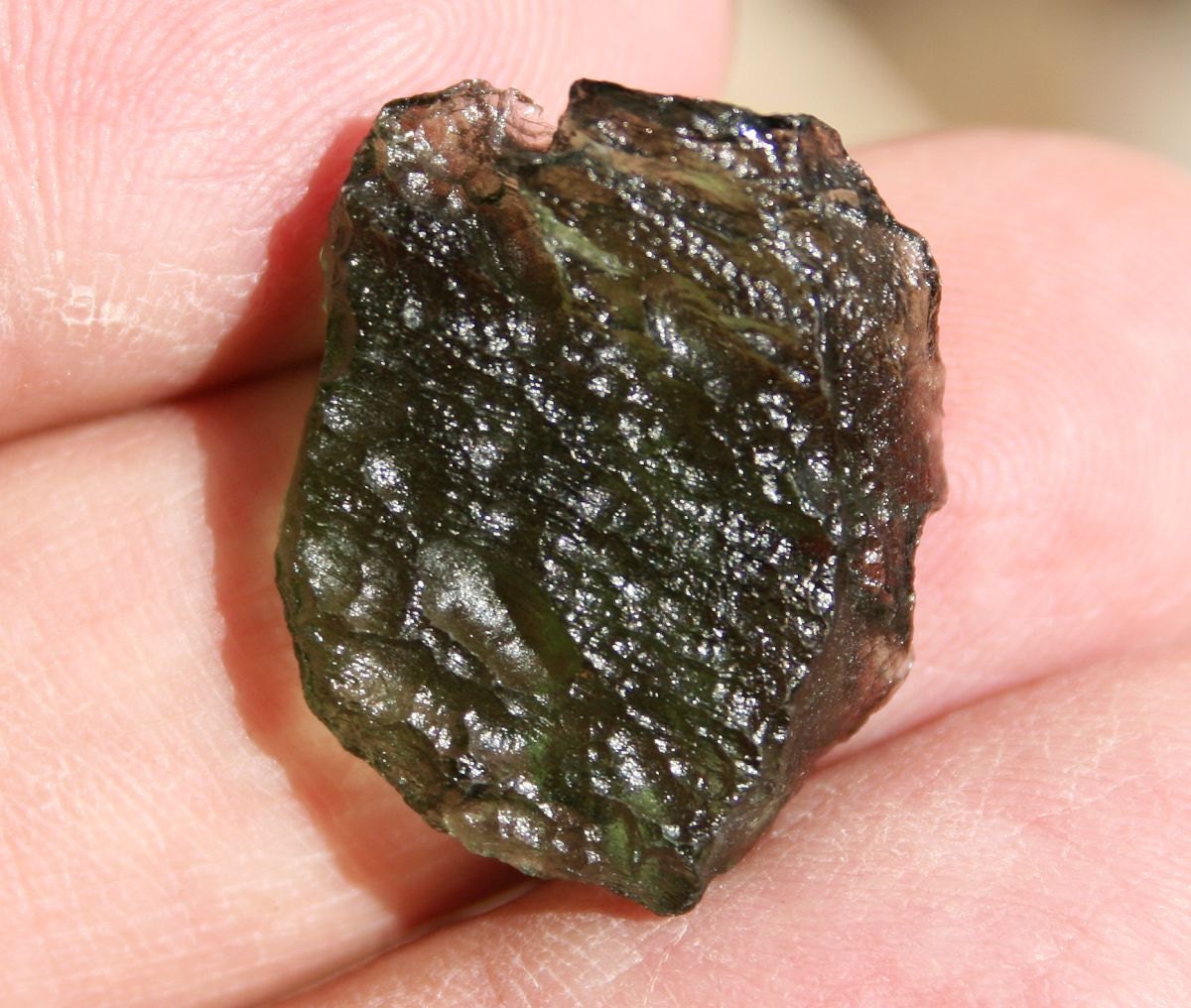 Moldavite Green Meteorite Stone Specimen