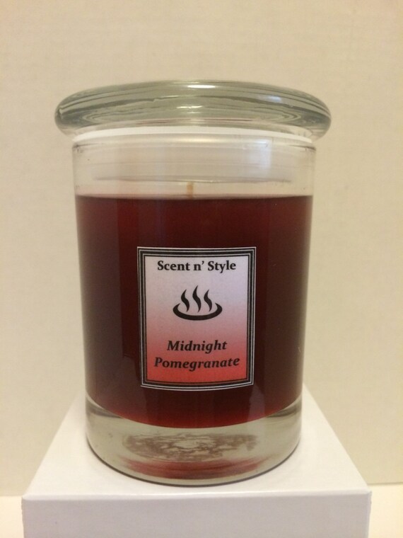 Midnight Pomegranate Scented Gel Candle by ScentnStyle on Etsy