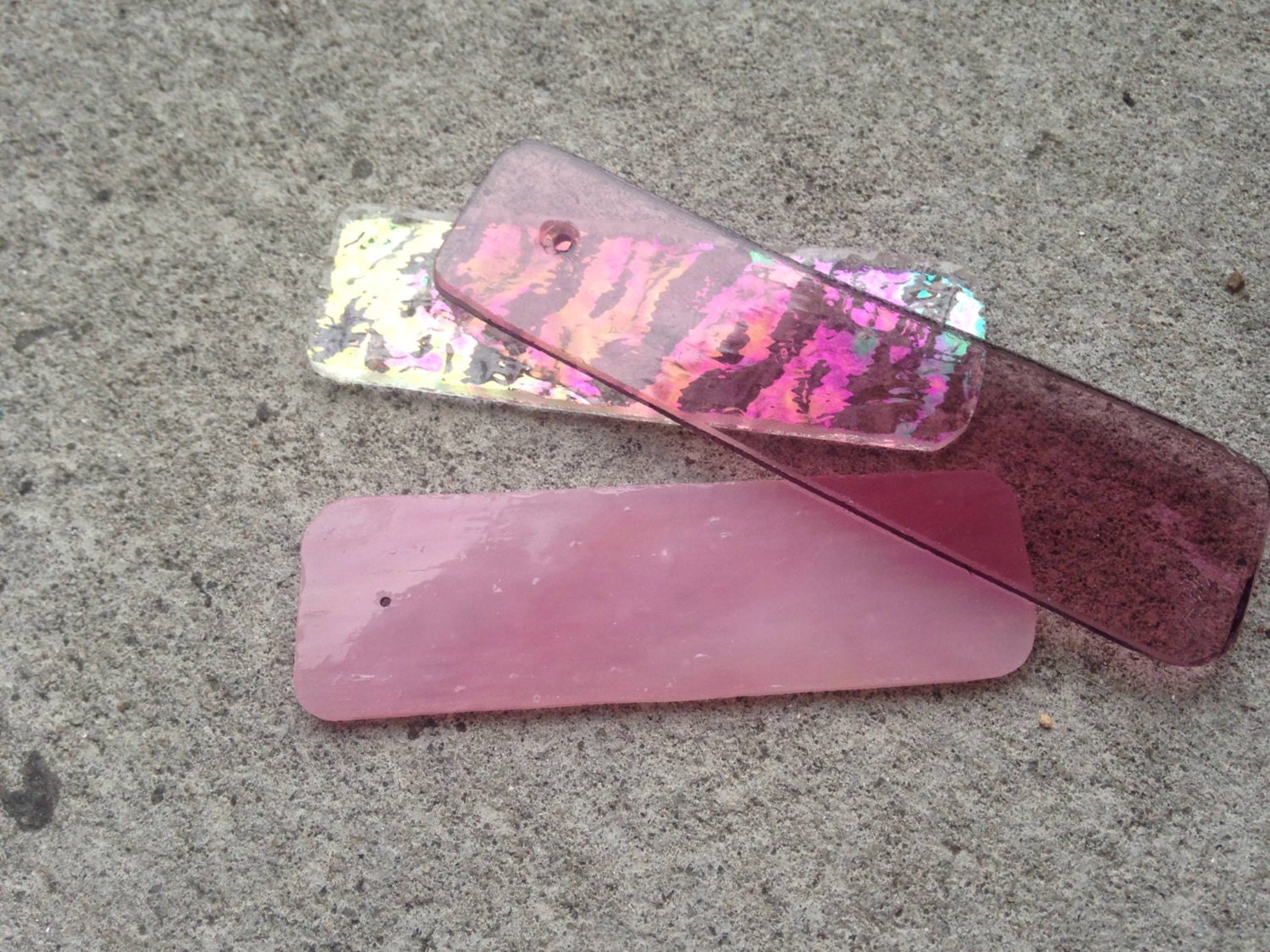 Pretty In Pink Purple Pastel Stained Glass Kit Chime 12 00