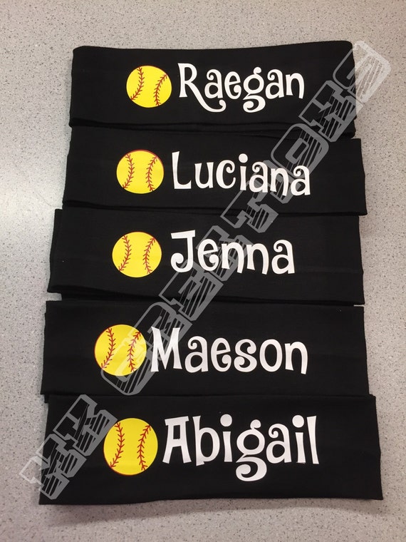 Softball Headbands team headbands by CrookedArrowDesign on Etsy