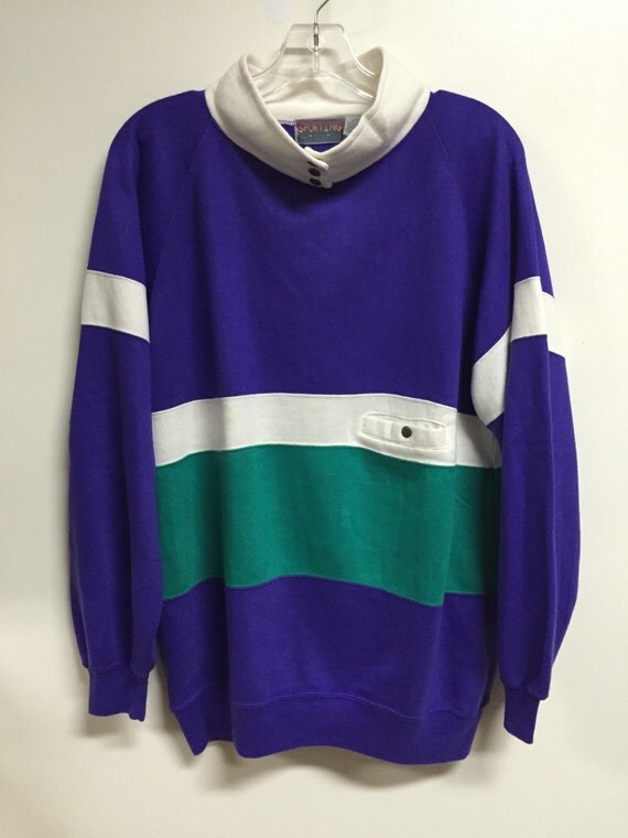 Download oversize sweatshirt 80s minimal color block striped by ...