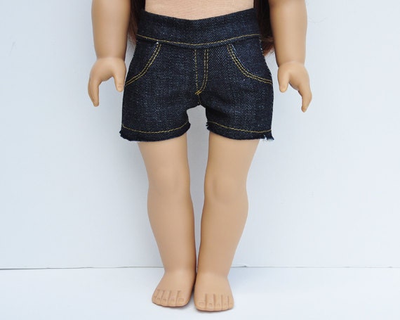 18 inch Doll Clothes - Cut Off Shorts, Dark Denim, Separates, Bottoms