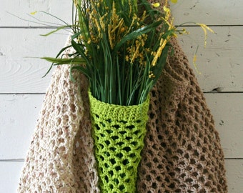 Market Bags - Reusable Cotton Grocery Totes - Set of Three
