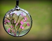 Pink Heather Necklace / Dried Flower Jewelry / Long Necklace / Pink Heather Jewelry / Necklace for Woman (2288h)