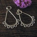 Sexy Sterling Silver Chandeliers - Teardrop Shaped with Top Swinging Ring - E247