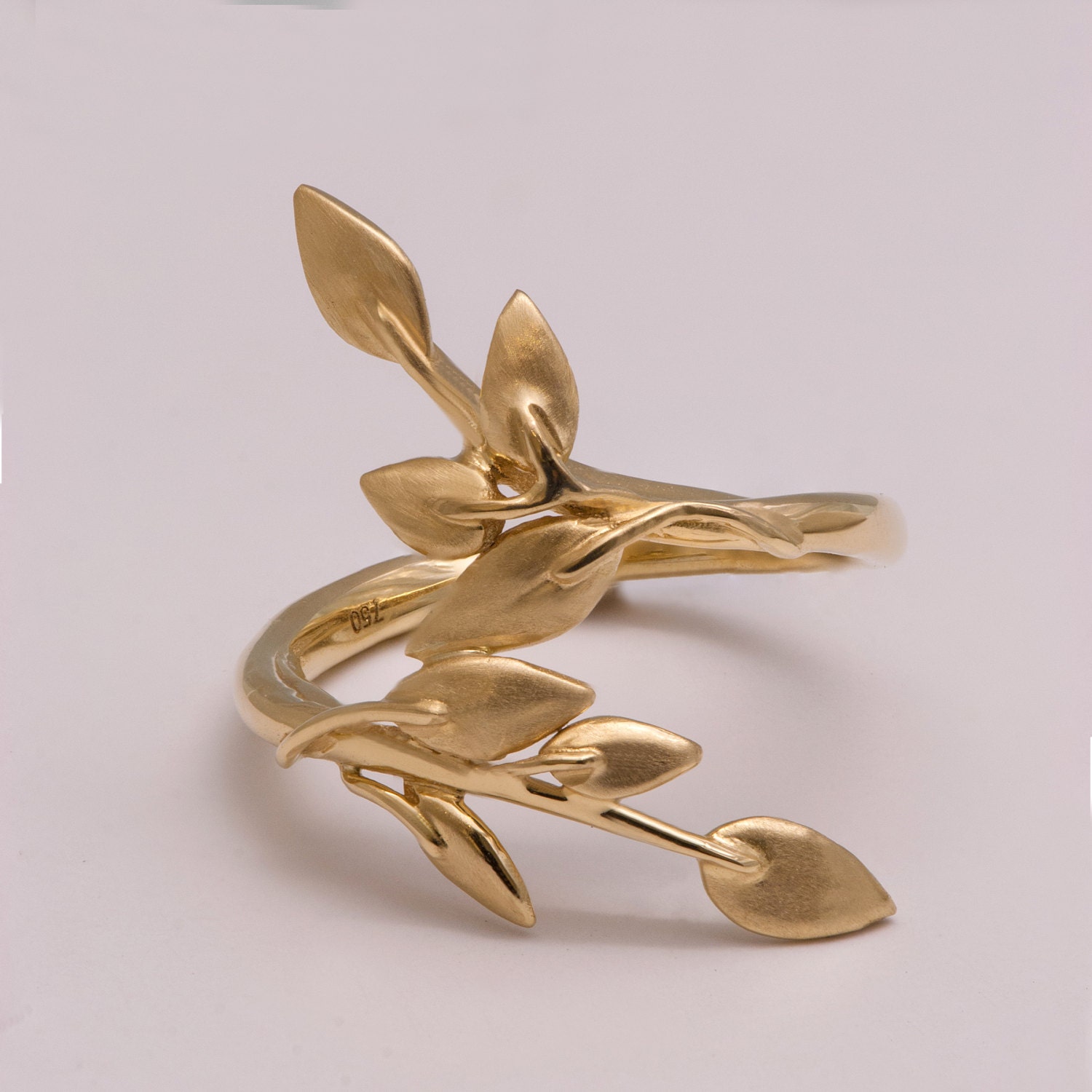 Leaves Ring 14K Gold Ring leaf ring laurel ring in gold