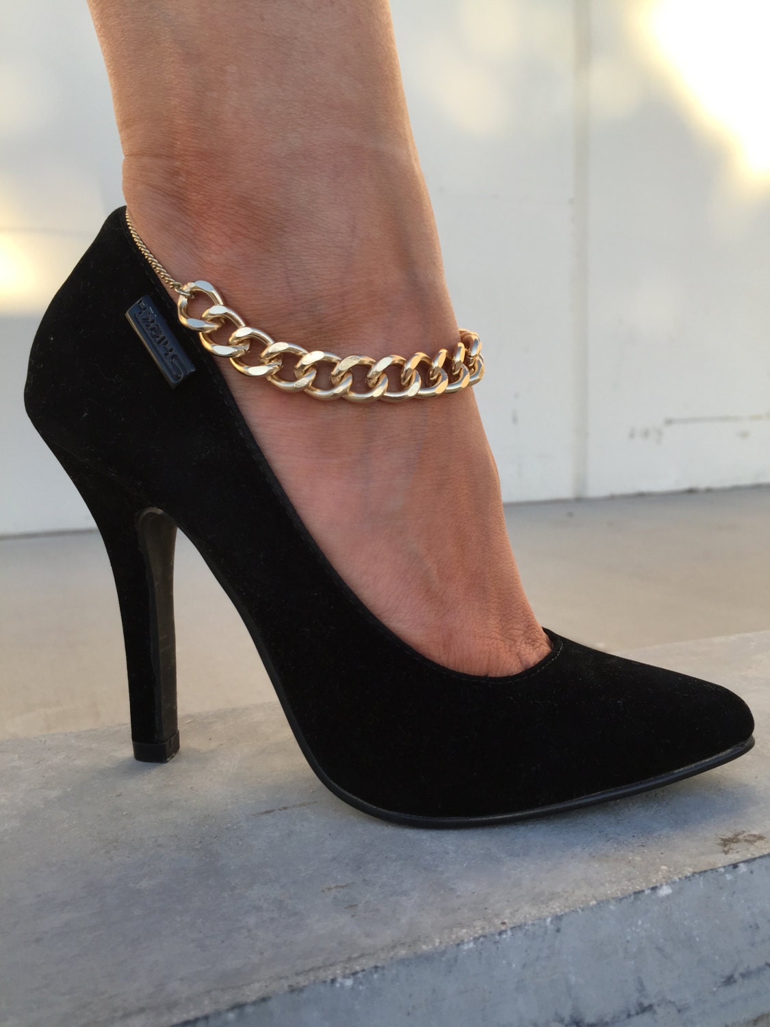 Gold Thick & Thin Chain Anklet