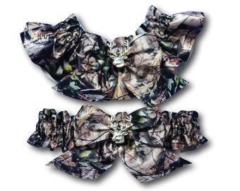 Hunting Deer Camo Camouflage Wedding Garter Belt Or 2pc Set W