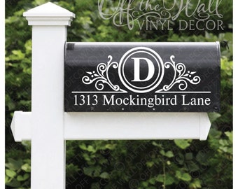 Vinyl Mailbox Lettering Decoration Decal Sticker X2 For Each Side