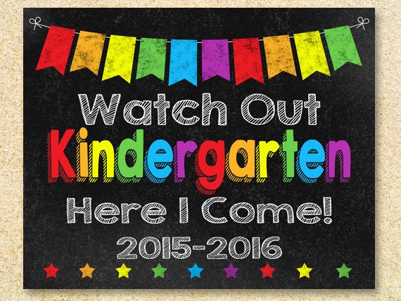items similar to watch out kindergarten chalkboard sign