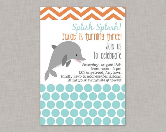 Dolphin Birthday Invitations Printable 10
