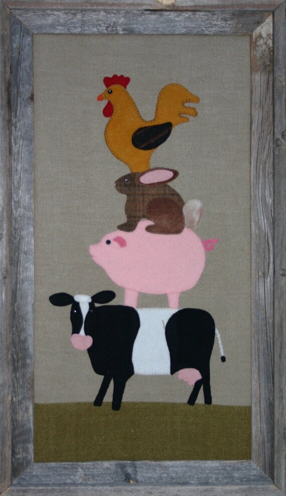 On the Farm wall hanging 225 by kernscraftcorner on Etsy