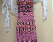 Items similar to Vintage Maxi Dress, Boho Chic Dress, Colorful Tribal ...