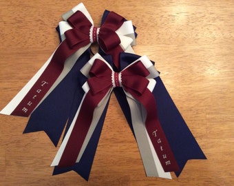 Horse Show Hair Bows - Personalized With Name