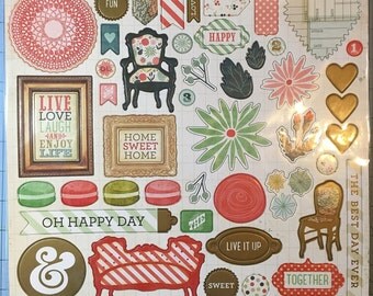 My Minds Eye - Now and Then - 12x12 Chipboard Elements