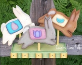 Easter decor, Easter decoration, wooden bunny rabbit , wooden easter rabbit, Prim rabbit, Easter Bunny, pastel Easter,  wooden rabbit