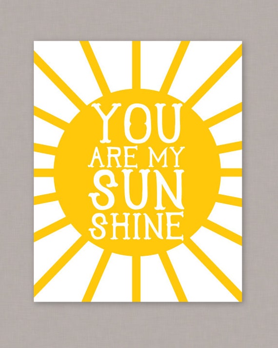 PRINTABLE 8x10 You Are My Sunshine poster PDF