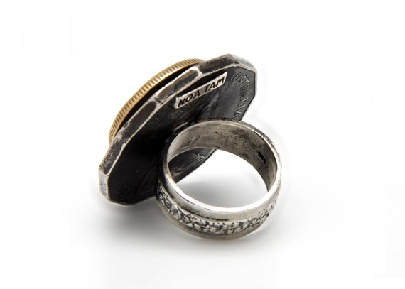 South Africa & Australia Mens Ring Silver Coin Ring by NoaTam