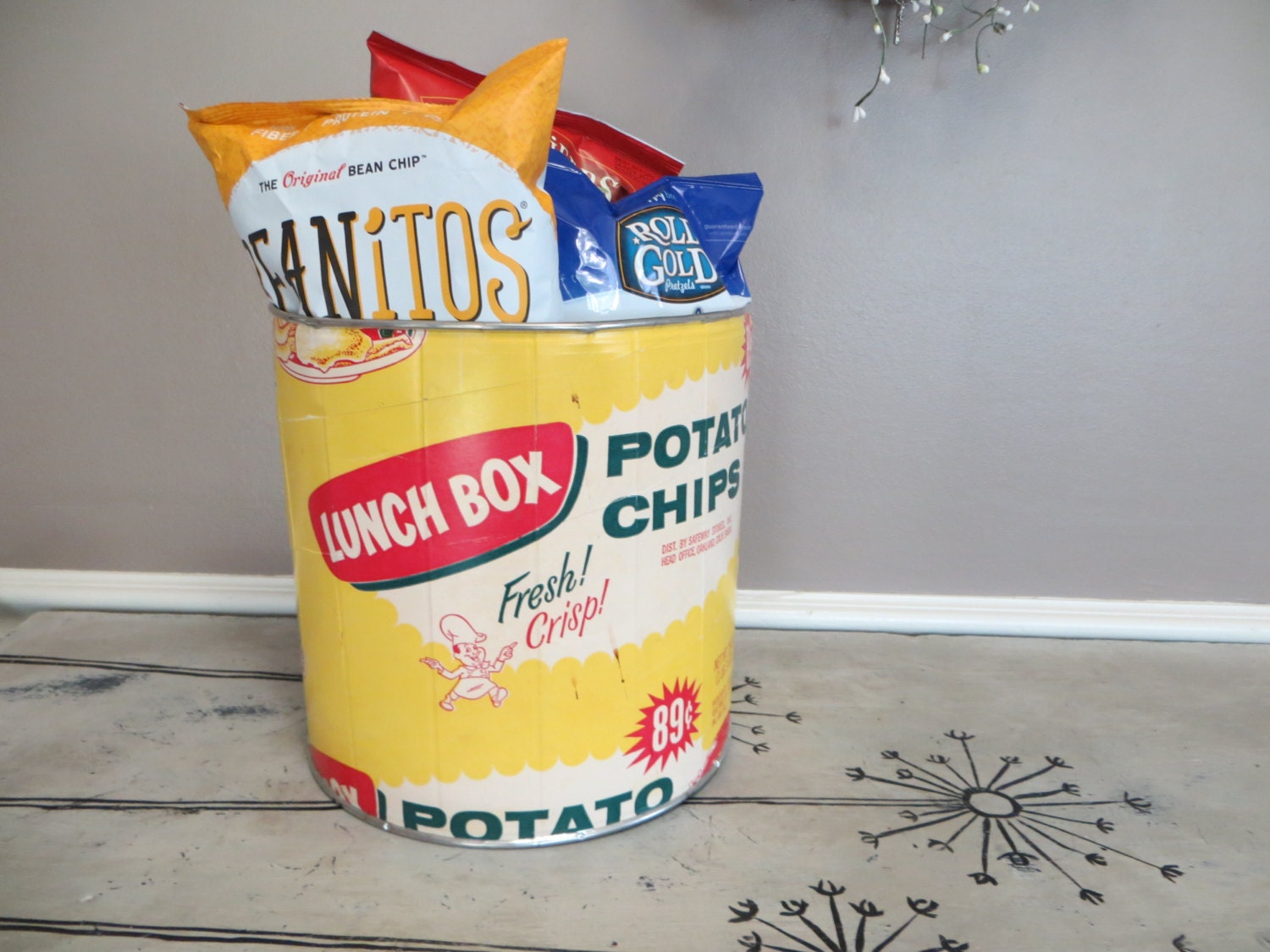 Lunch Box Potato Chips Bin Chip Bin Kitchen Storage Storage