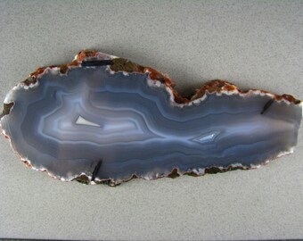Gray-Blue n White Luna Agate Slab RS0290