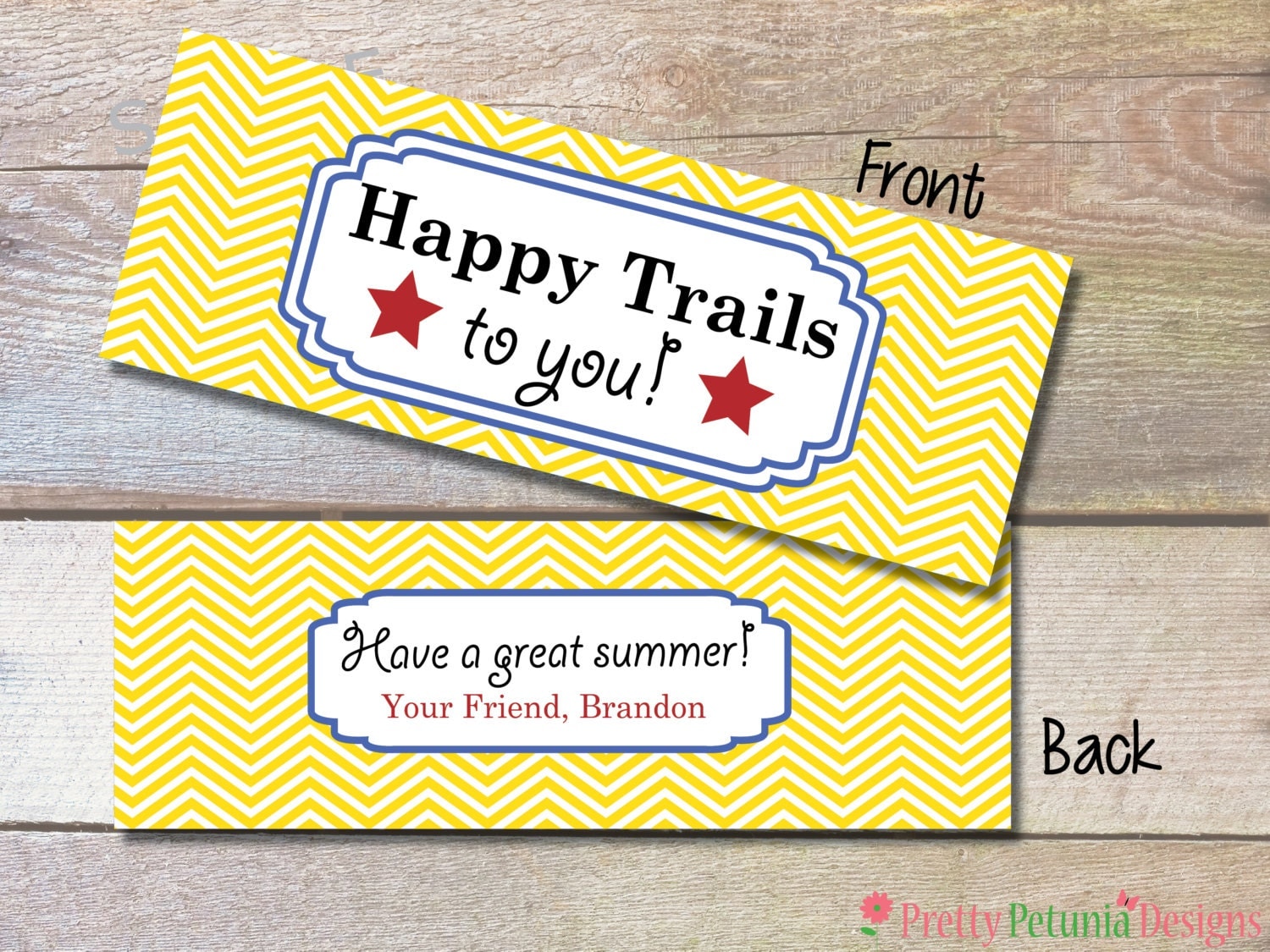Happy Trails to You Ziplock Size Bag Topper End of Year