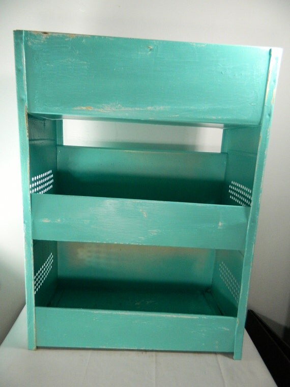 Vintage Metal Kitchen Vegetable Bin Stacked Metal Bin