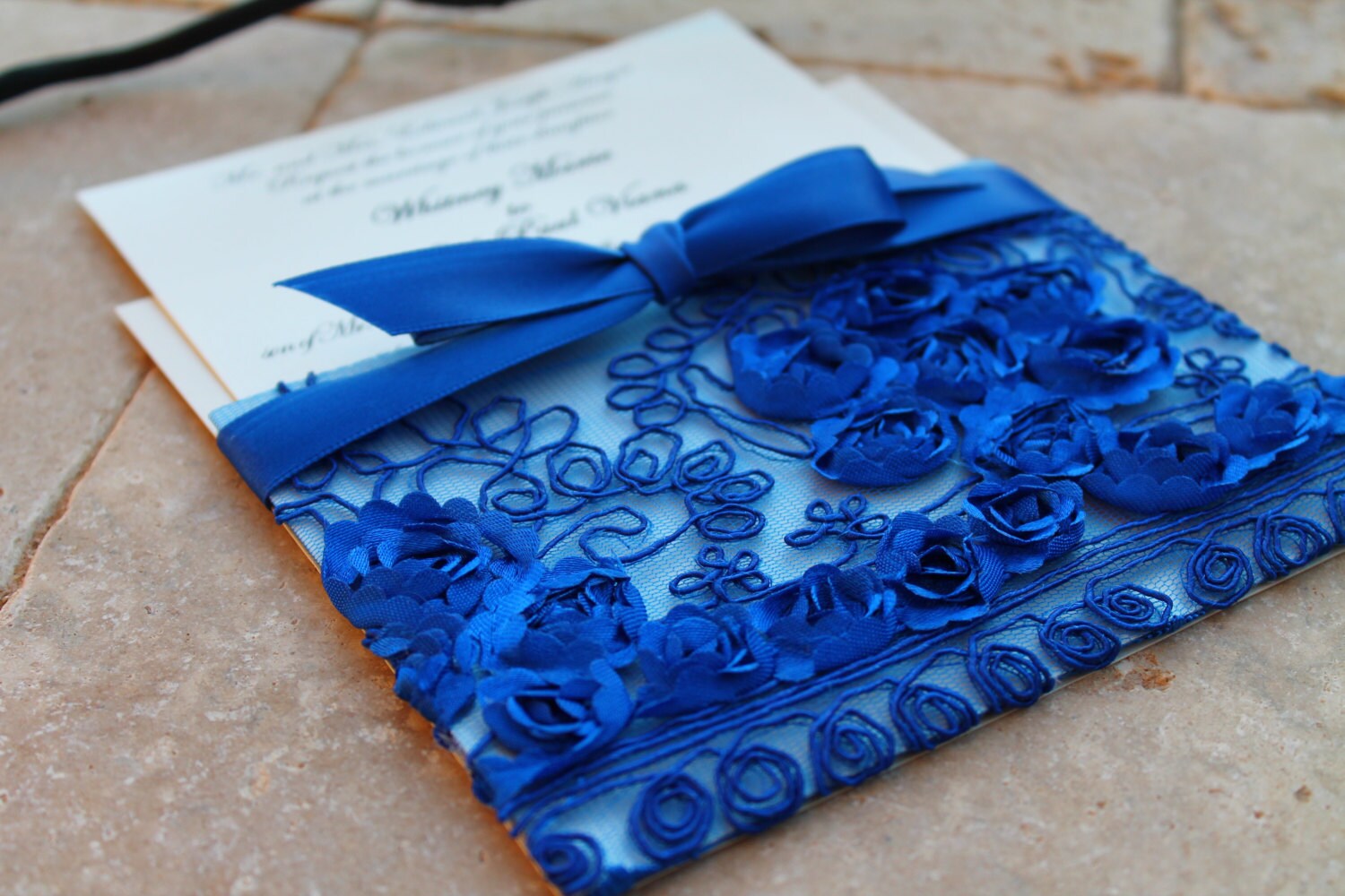 Wedding Invitations Royal Blue 9