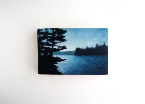 Adirondack Lake Oil Painting - 4 x 6
