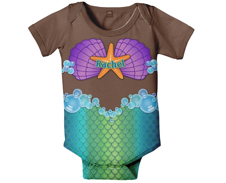 Mermaid Baby Bodysuit Personalized Girl's by SimplySublimeBaby